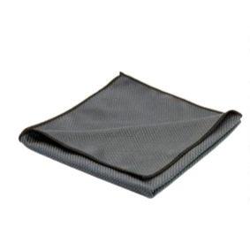 Autofiber Diamond Glass Towel Black - 16" x 16" | Streak-Free, Lint-Free Cleaning for Clear Visibility