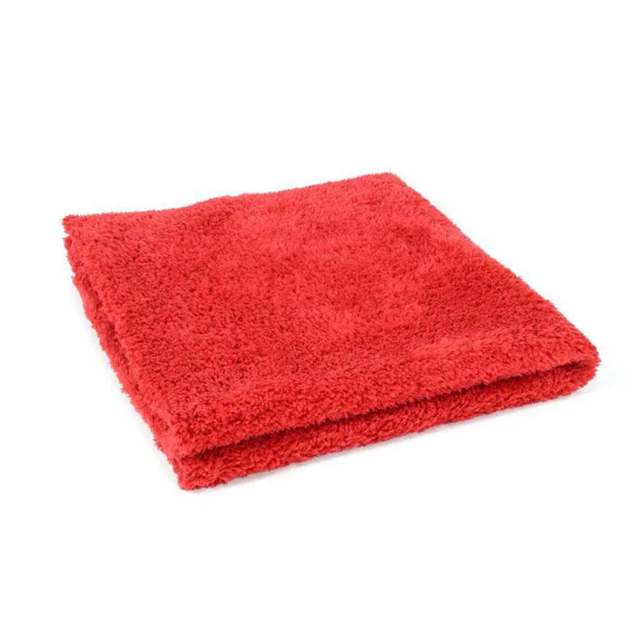 Microfiber Double Thick Edgeless Towel - 16"x16" Red 350GSM